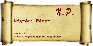 Nógrádi Péter névjegykártya